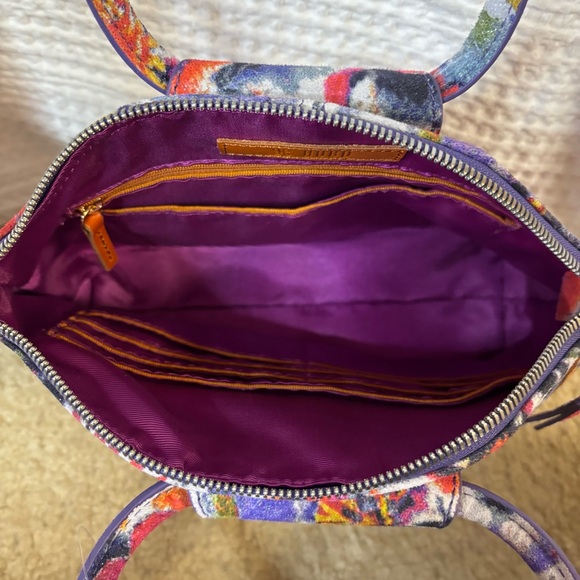 HOBO Sheila Top Zip Mini Floral in Printed Leather Women's Satchel Crossbody Bag - Picture 8 of 12